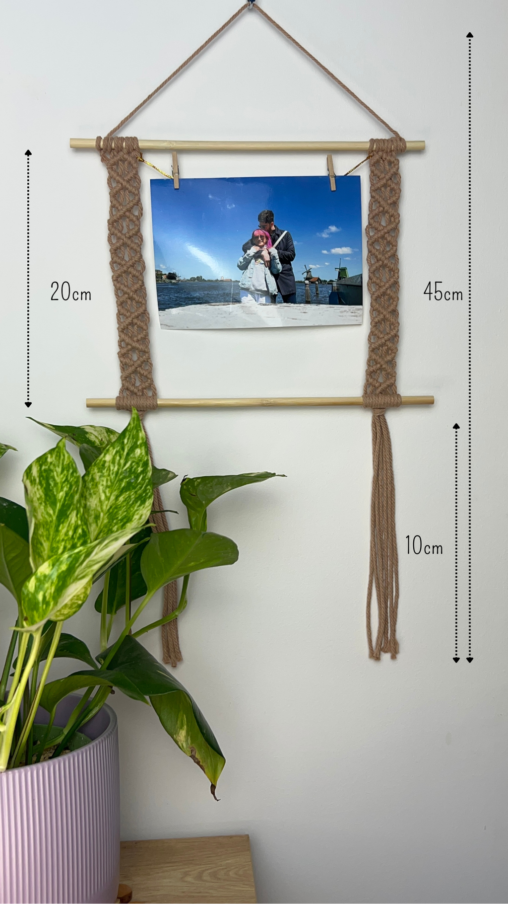 Cornice Foto da Parete in Macramé