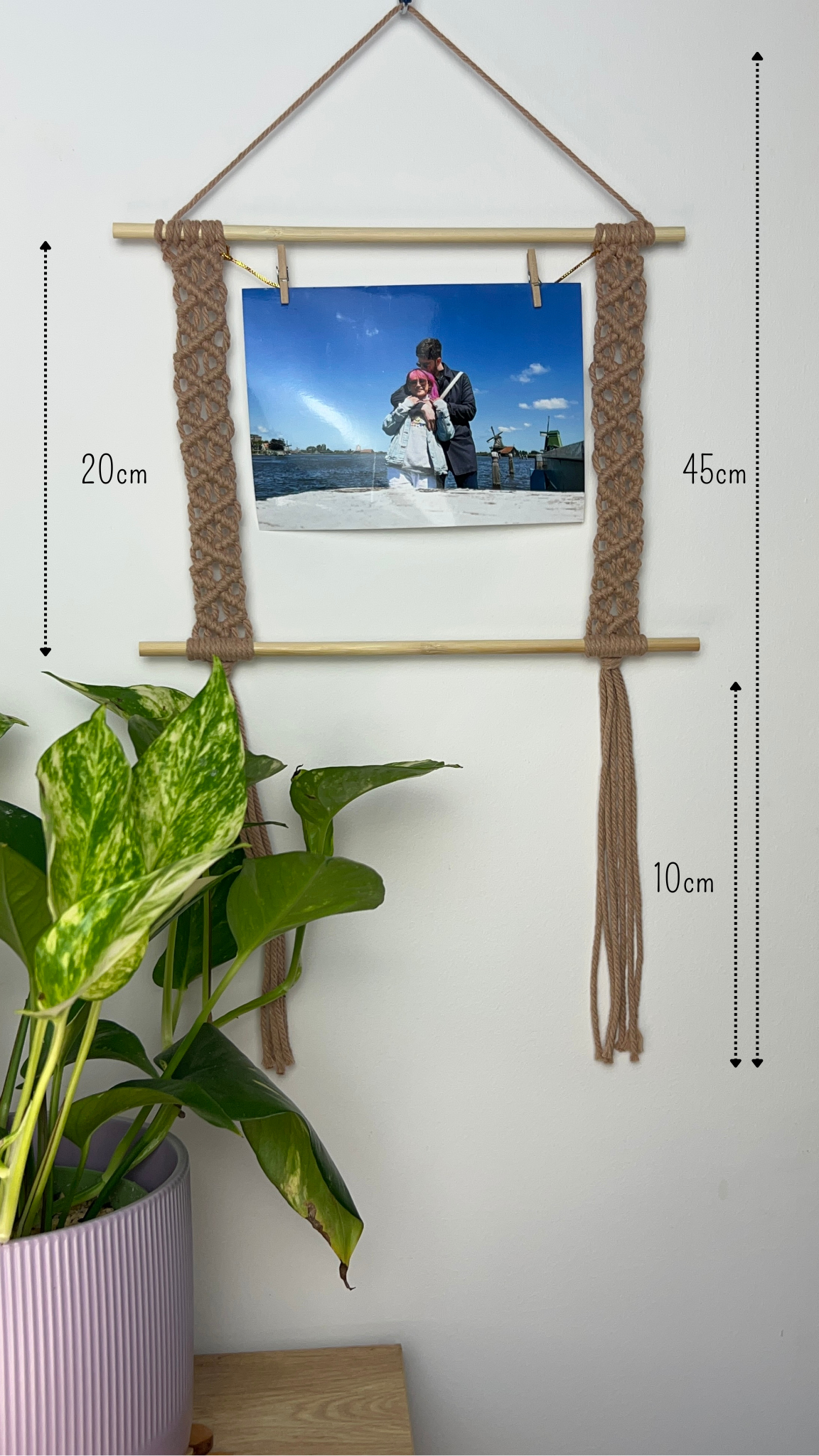 Cornice Foto da Parete in Macramé
