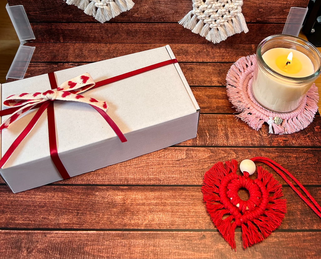 Mini Set da tavola Macramè Cuore