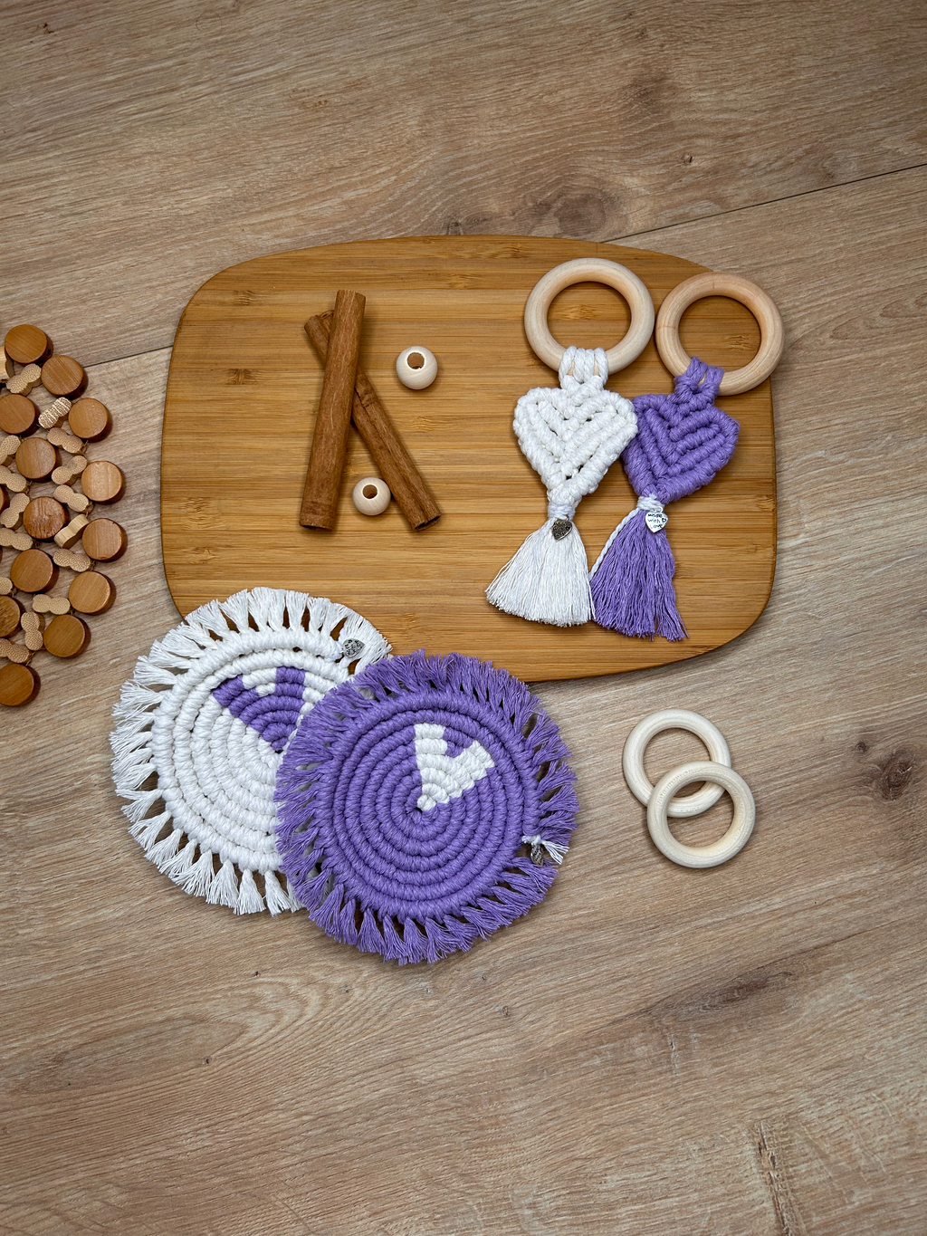 Mini Set da tavola Macramè Cuore