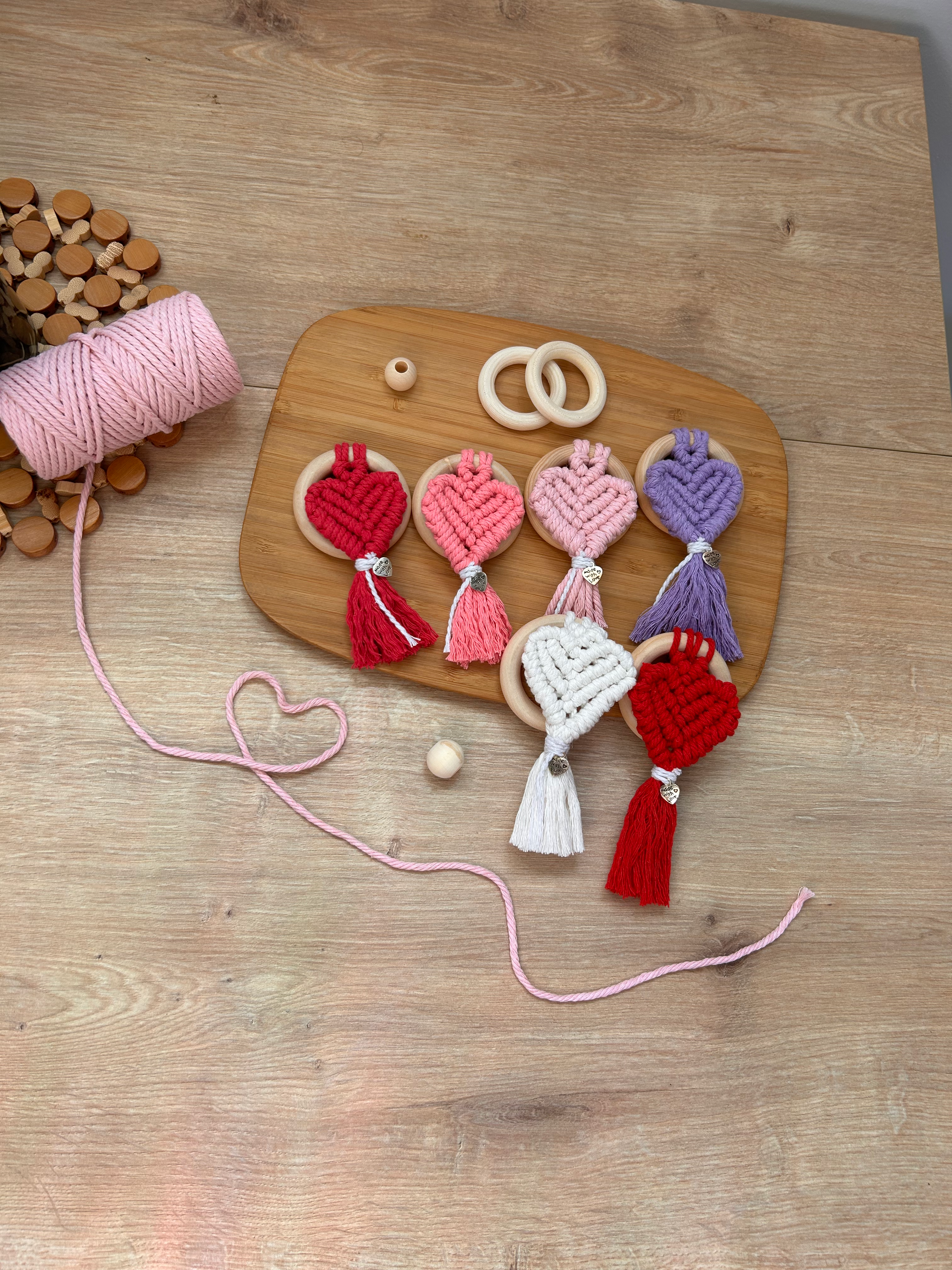 Portatovagliolo Cuore in Macramè