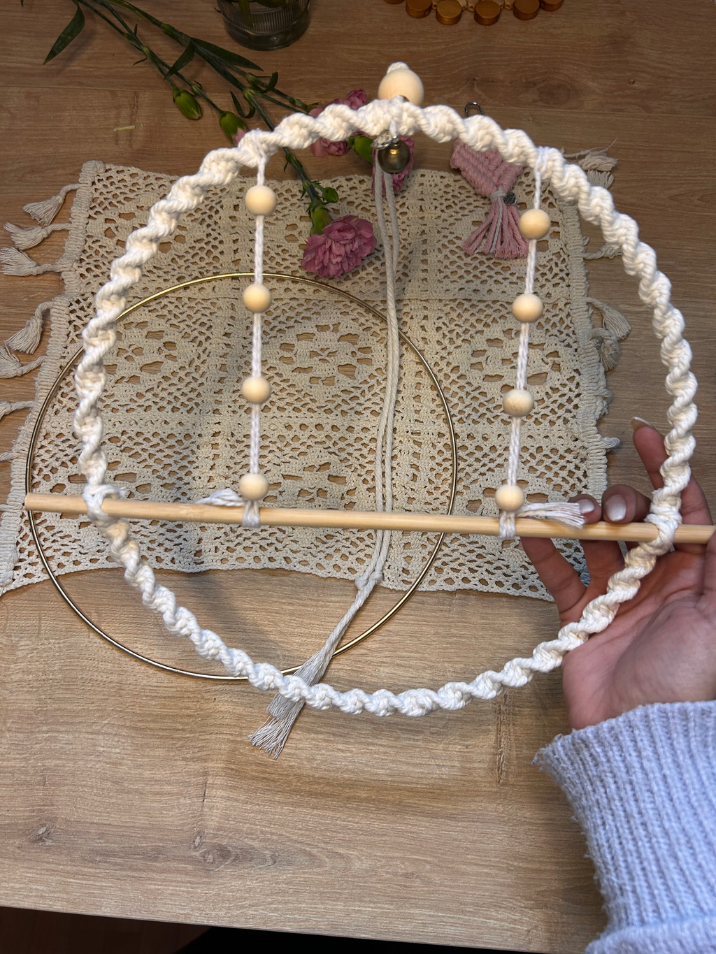 Miniperson Coppia in Macramè – Ghirlanda Personalizzata Handmade - Regalo per San Valentino
