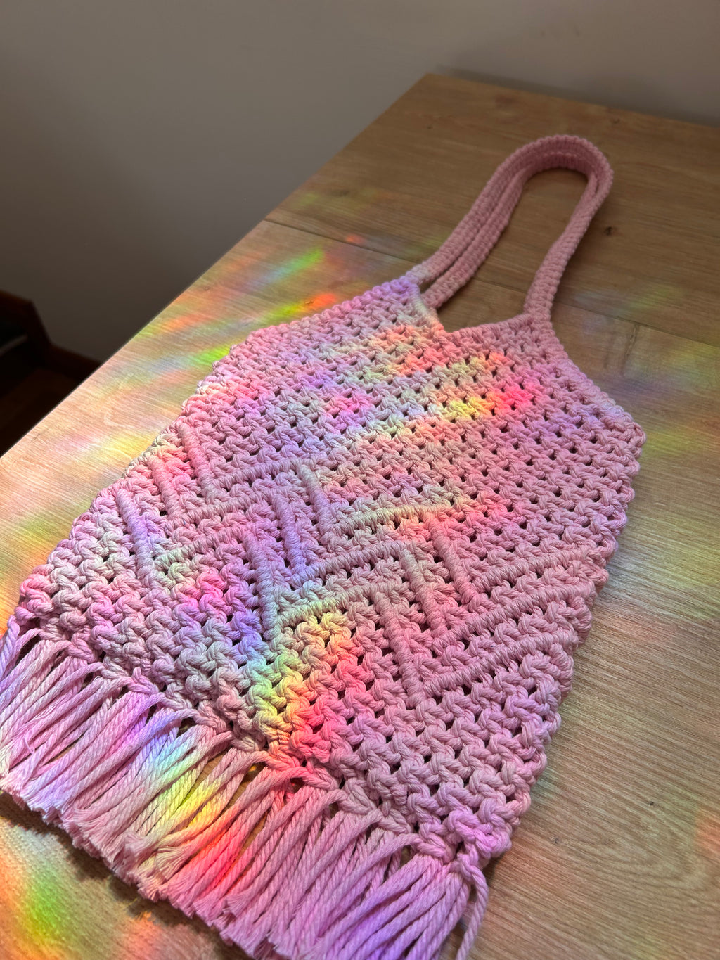 Macrame Shoulder Bag with Fringes 👜