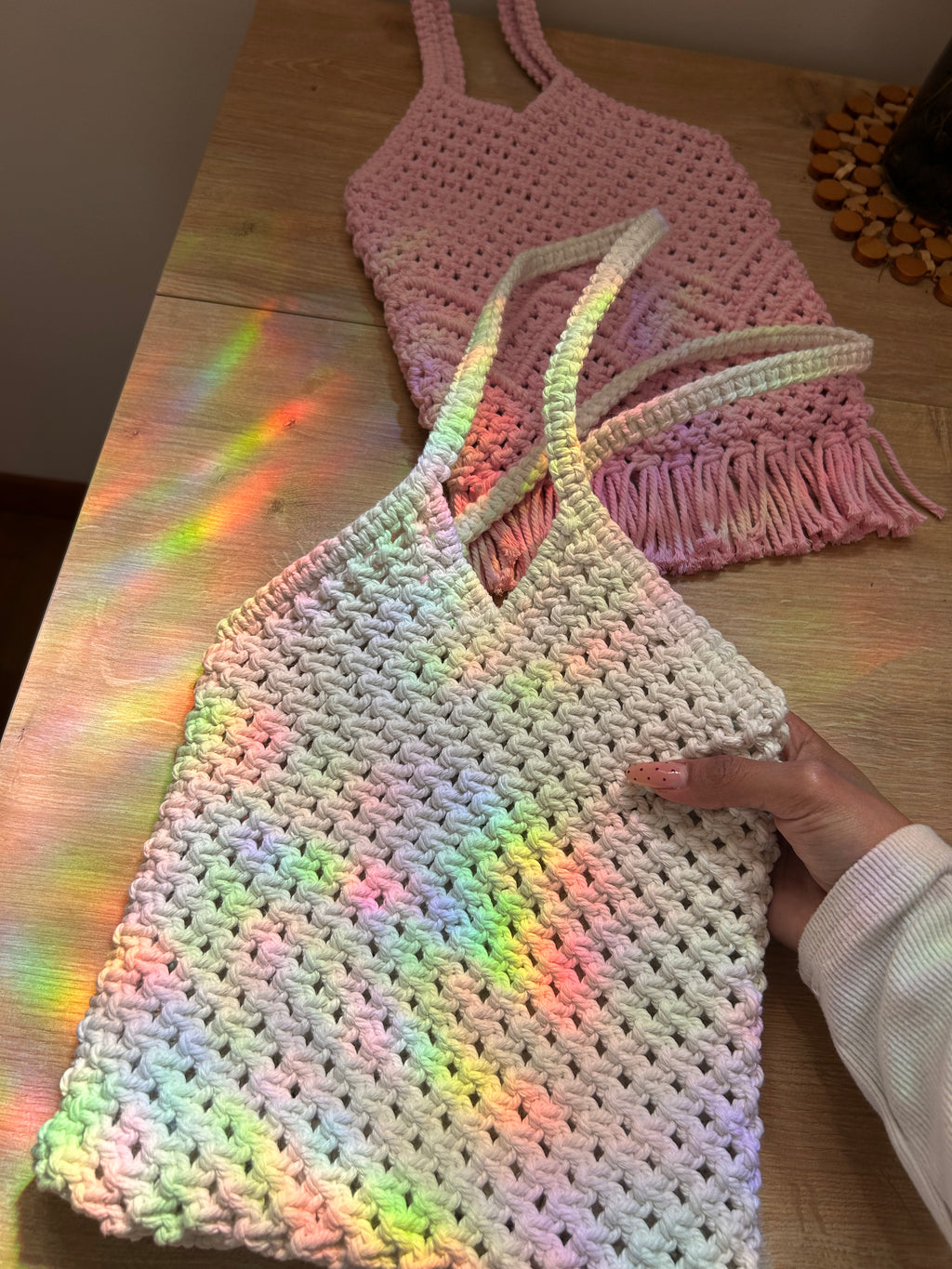 Borsa da spalla Handmade in Macramè