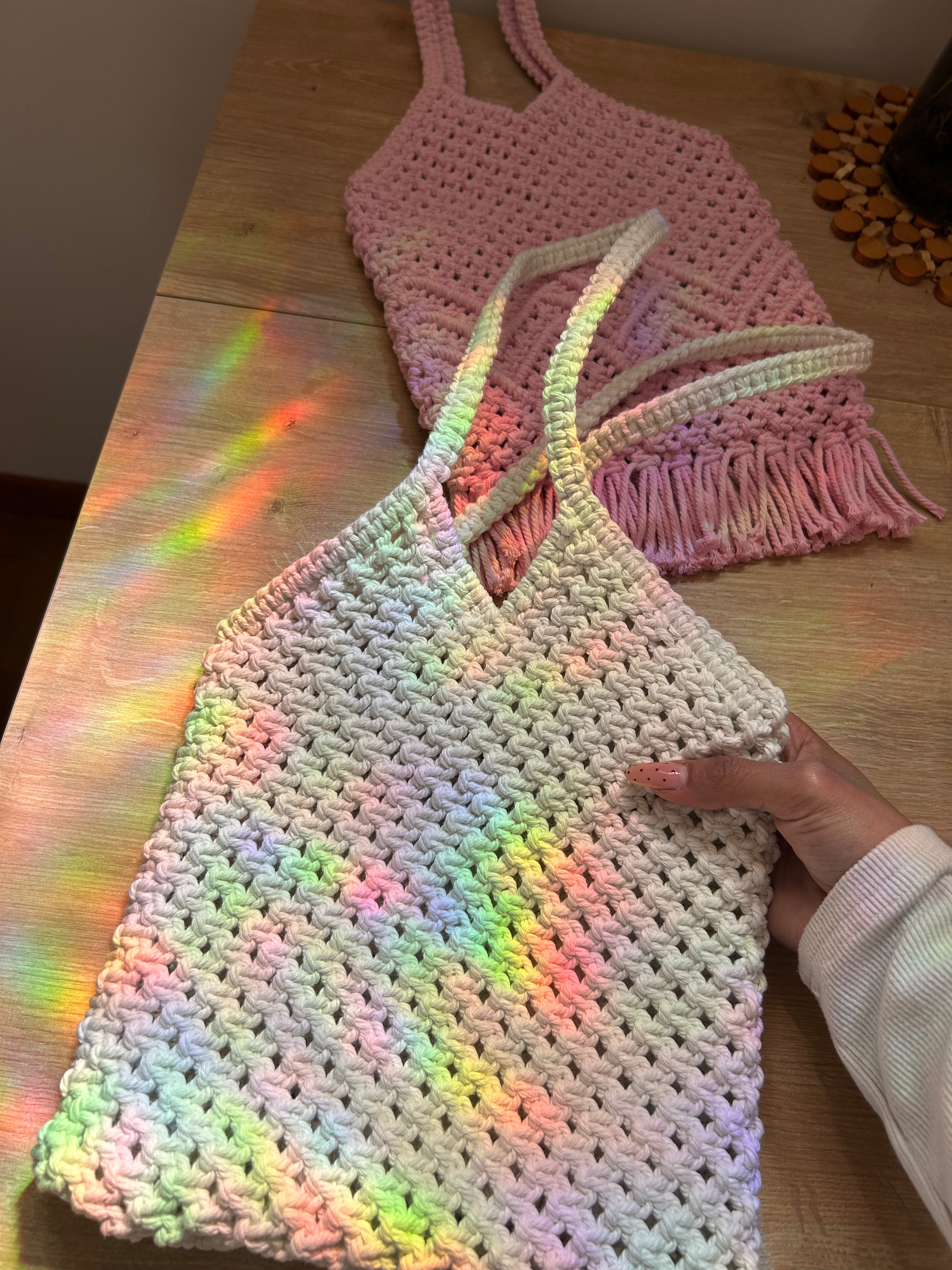 Borsa da spalla Handmade in Macramè