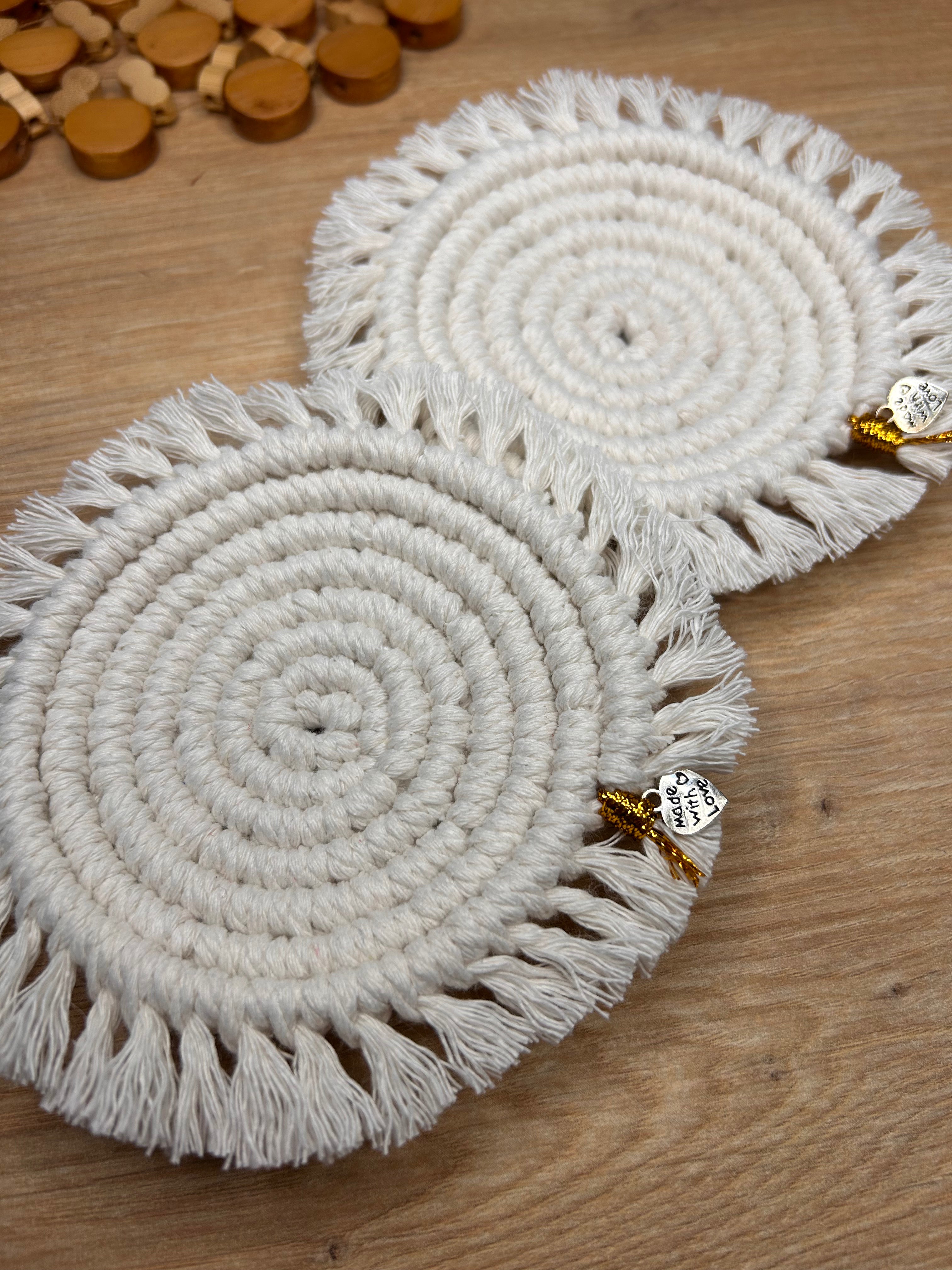 Sottobicchiere Tondo in Macramè Handmade