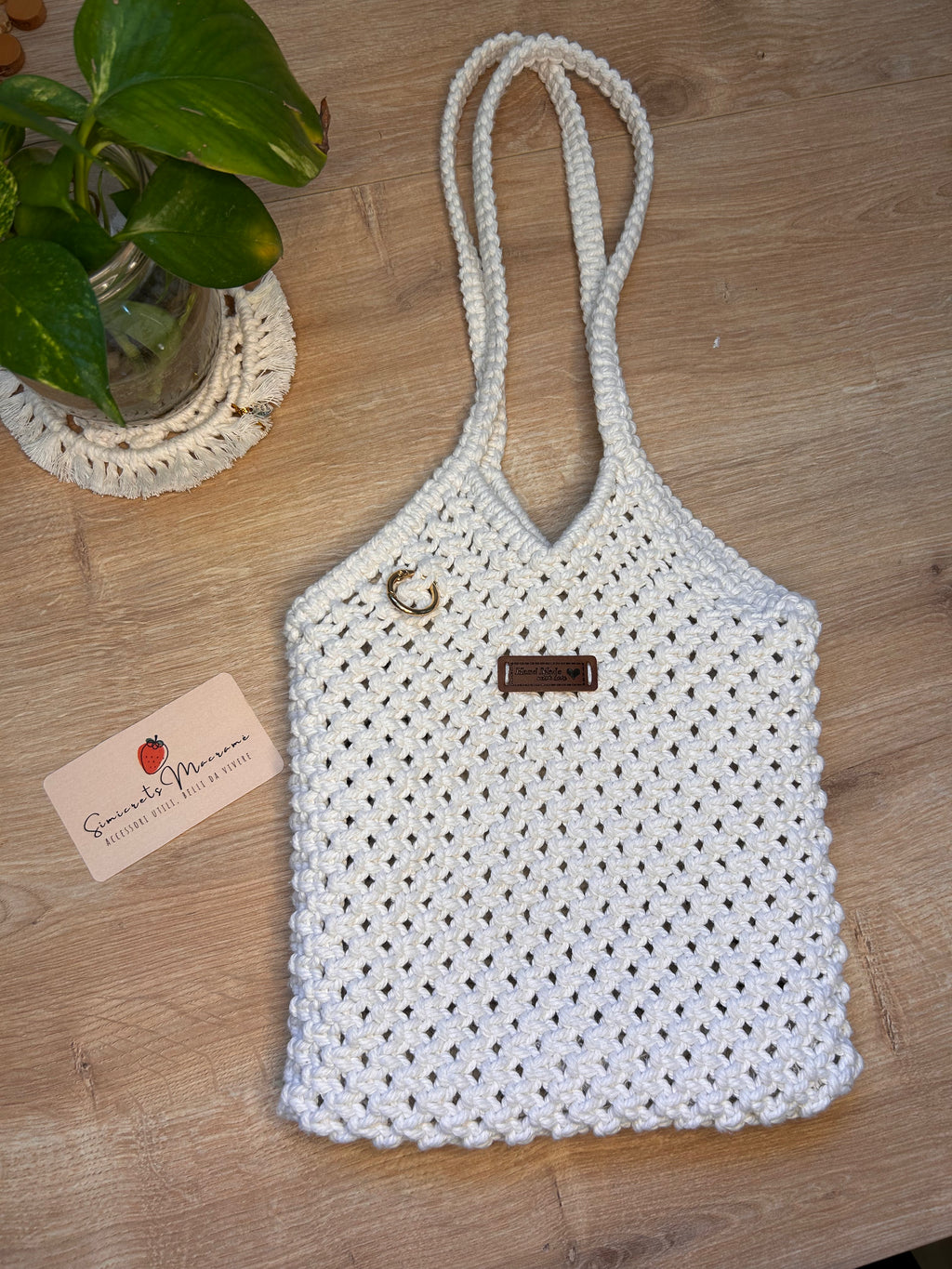 Borsa da spalla Handmade in Macramè