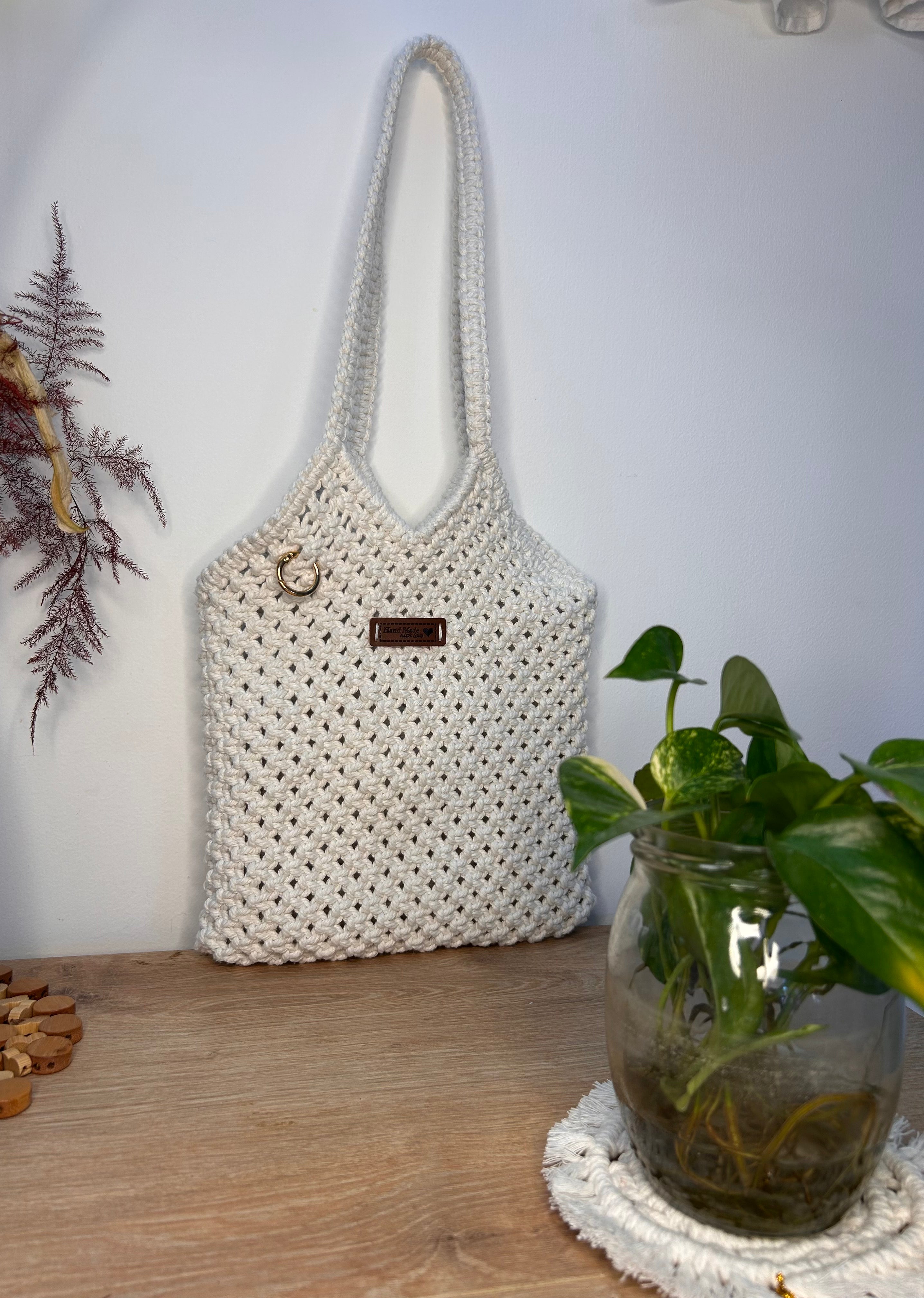 Borsa da spalla Handmade in Macramè