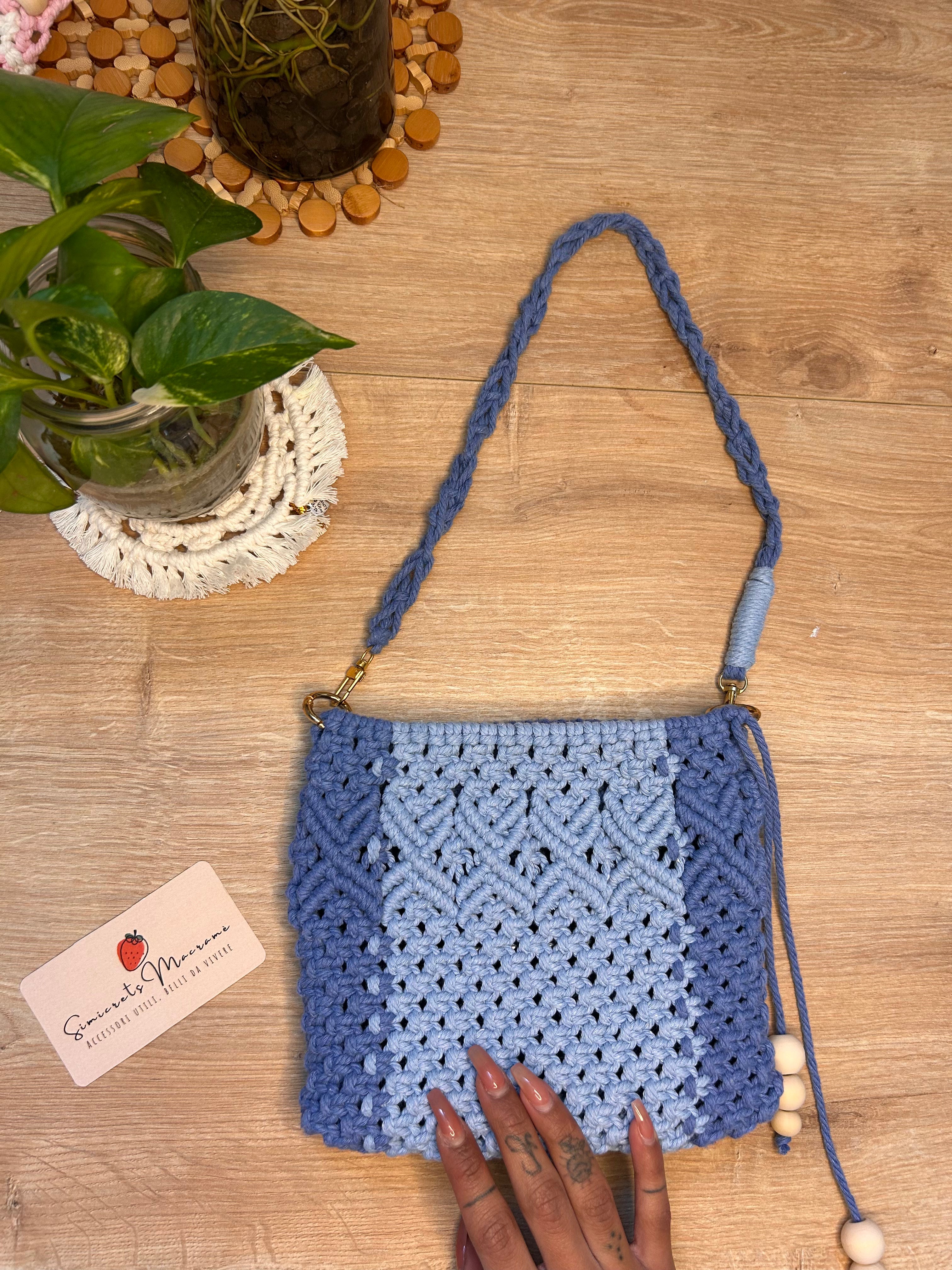 Elegant Macramé Bag - Removable Handle