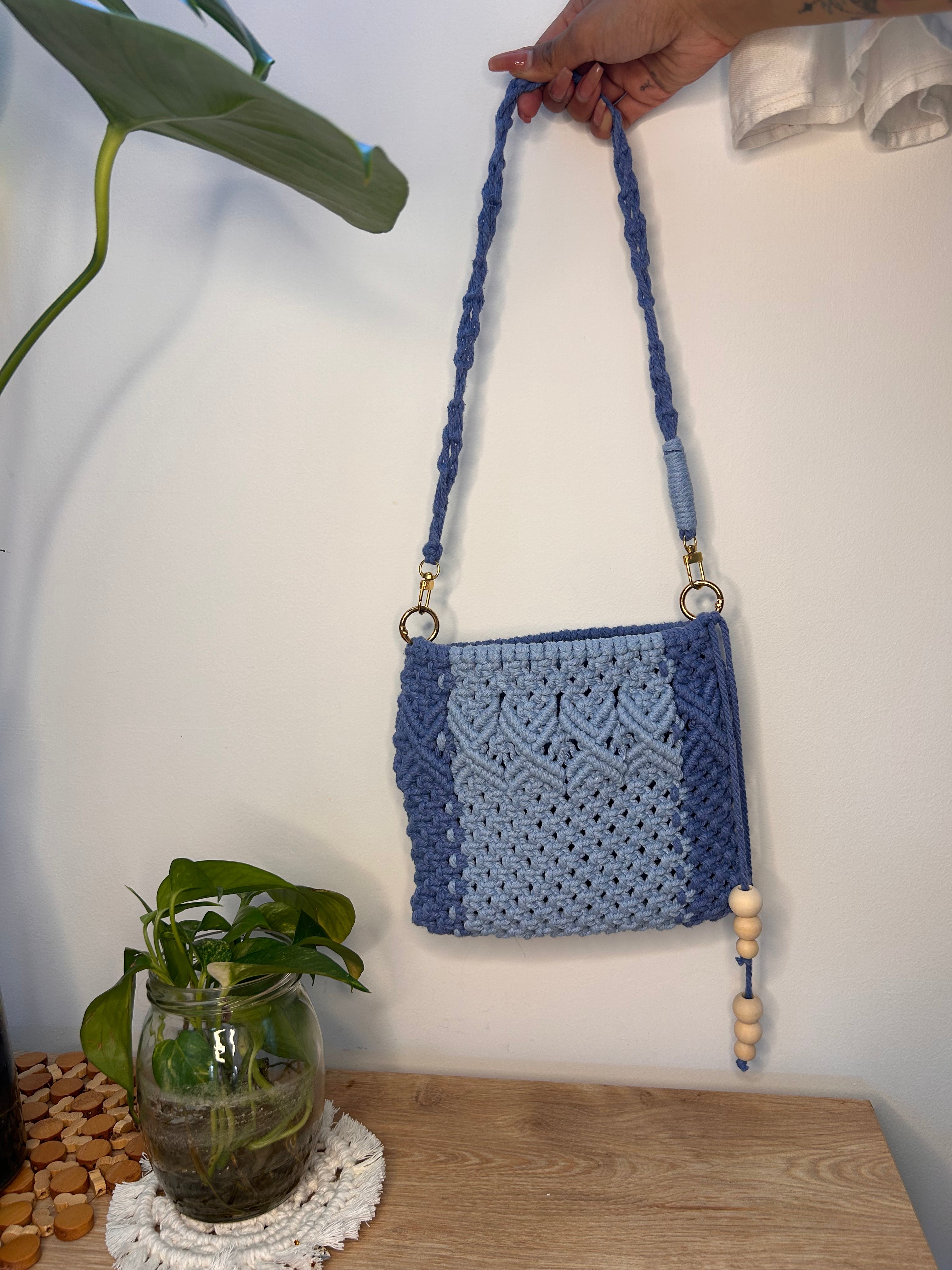 Borsa Elegante in Macramè- Manico Rimovibile