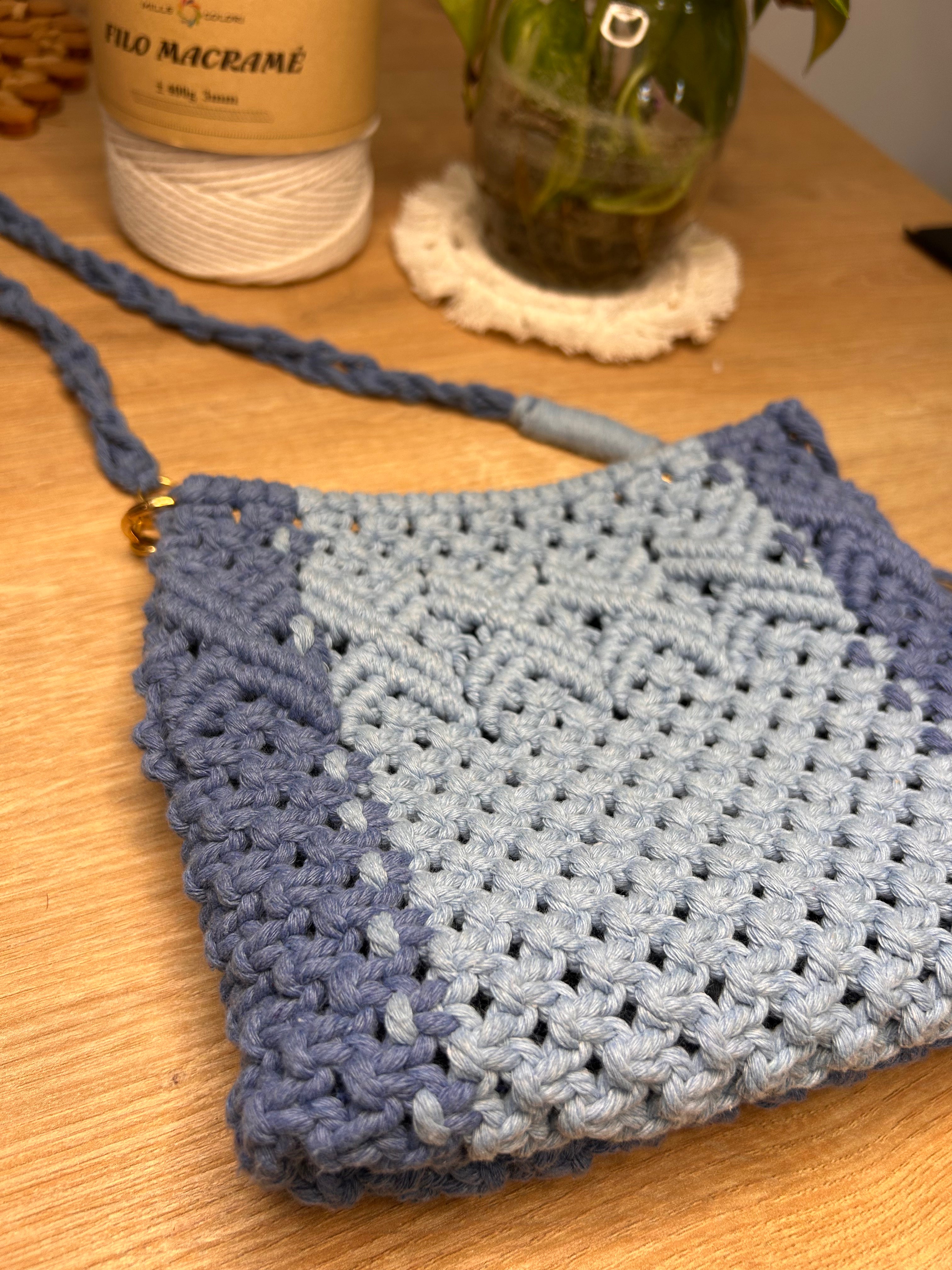Borsa Elegante in Macramè- Manico Rimovibile