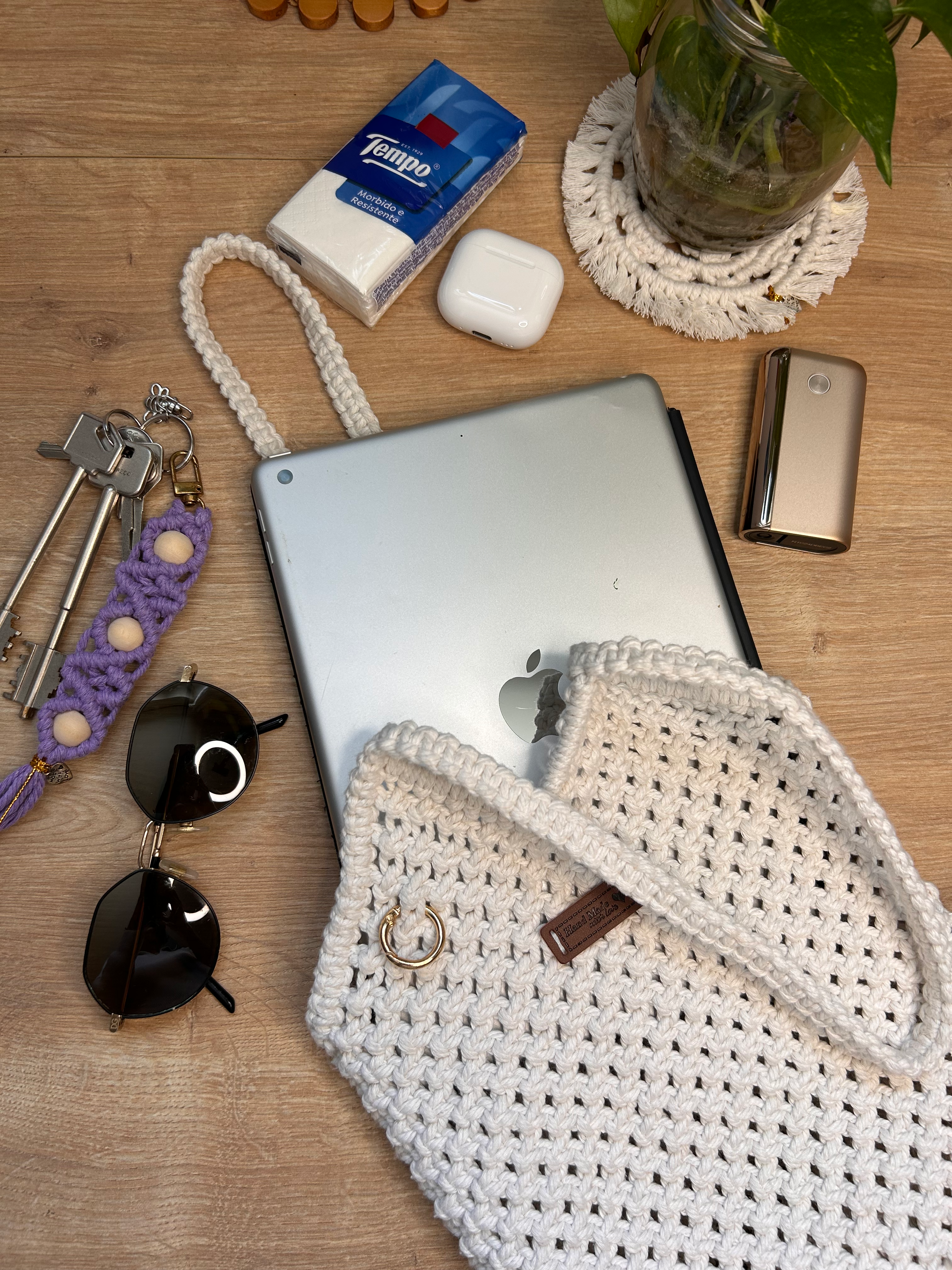 Borsa da spalla Handmade in Macramè