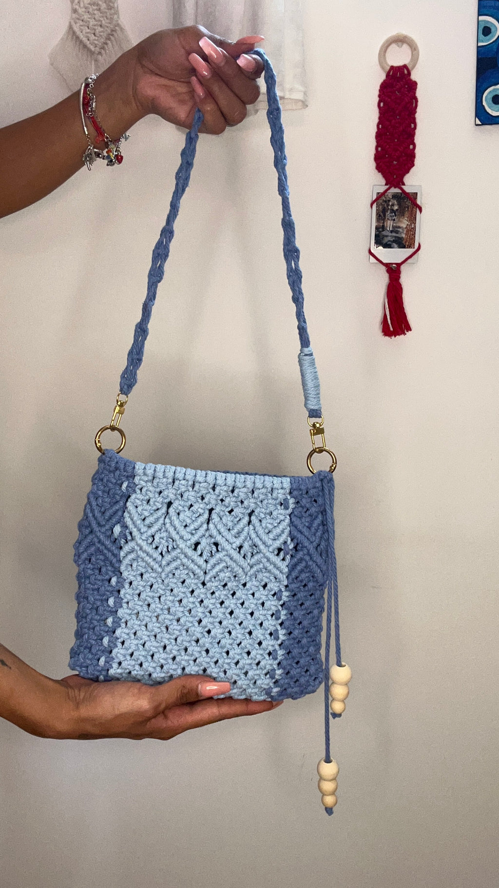 Borsa Elegante in Macramè- Manico Rimovibile