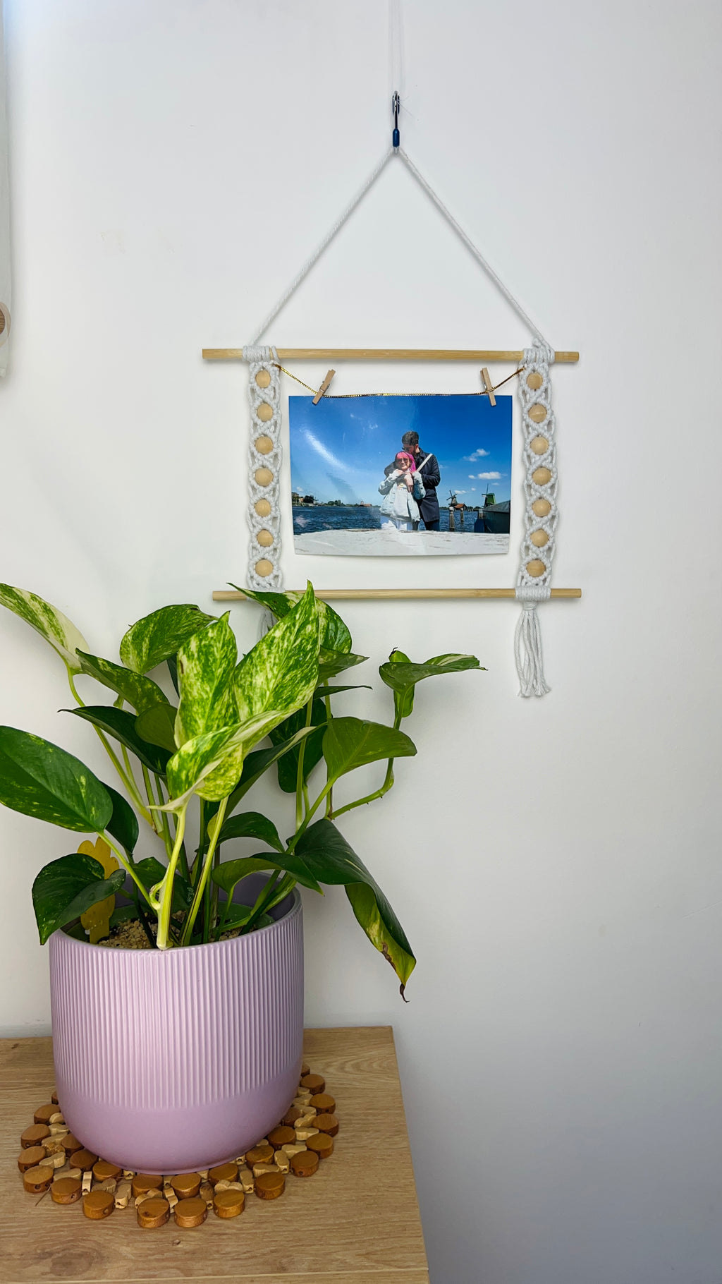 Cornice Foto da Parete in Macramé