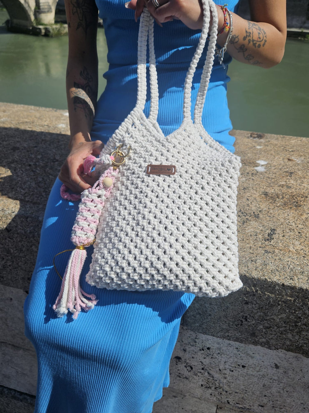 Borsa da spalla Handmade in Macramè