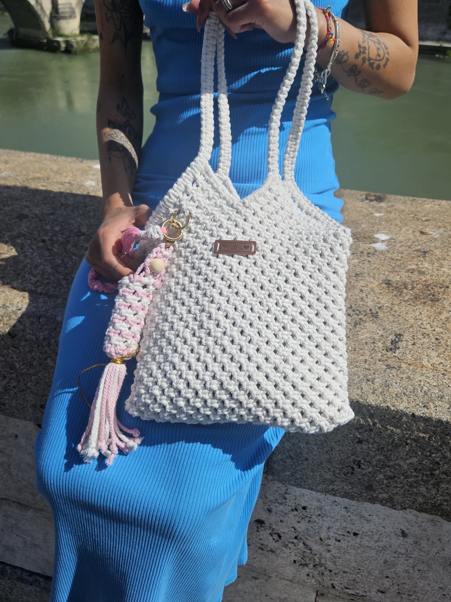 Borsa da spalla Handmade in Macramè