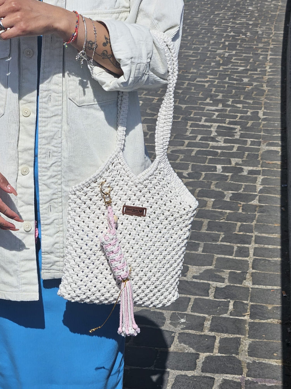 Borsa da spalla Handmade in Macramè